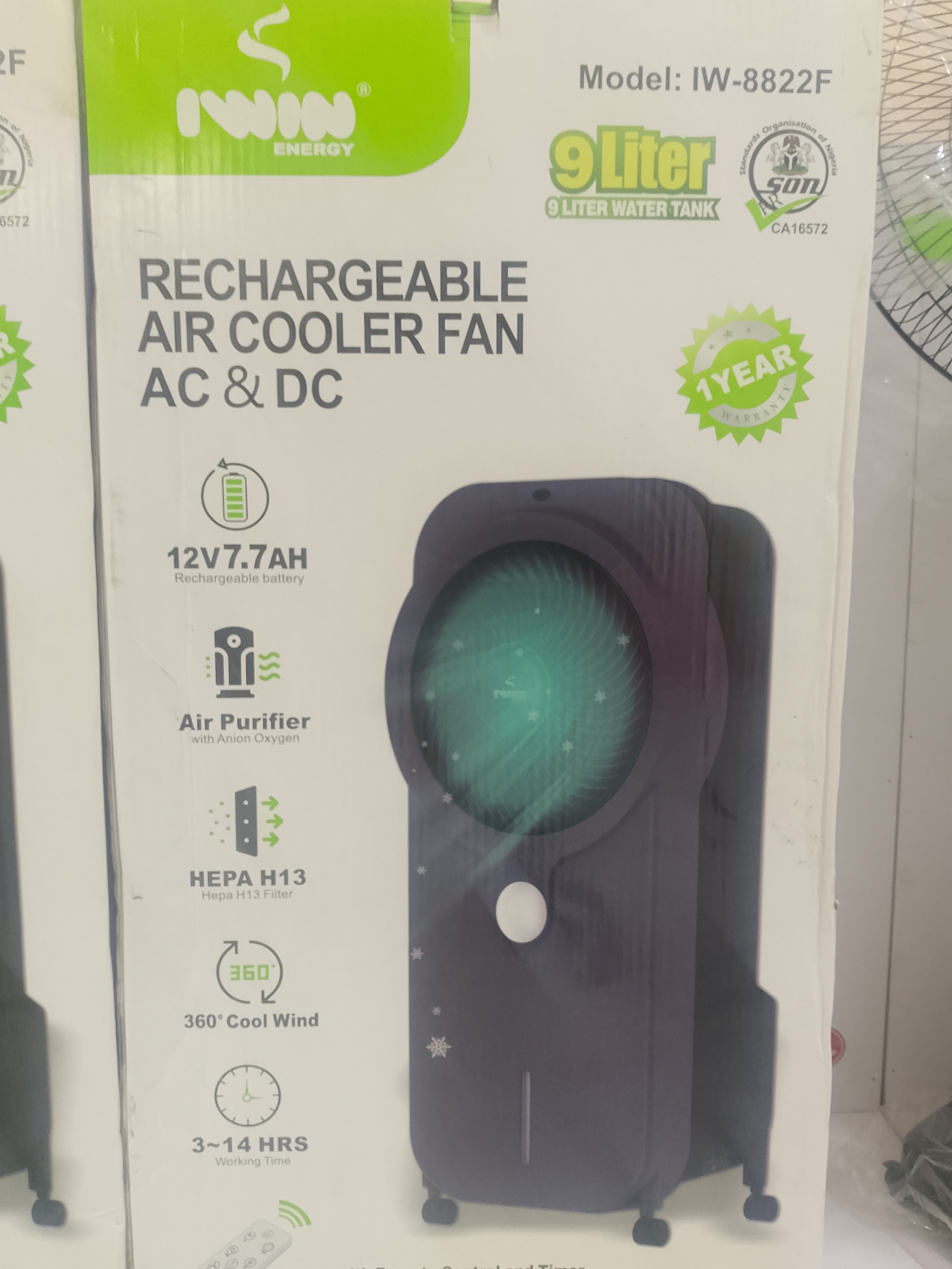 Iwin Air cooler fan Ac/DC